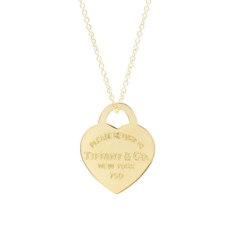 Tiffany & Co. Yellow Gold Heart Padlock Pendant Necklace